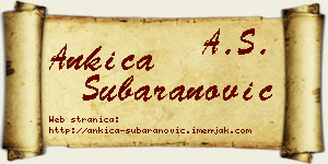 Ankica Šubaranović vizit kartica